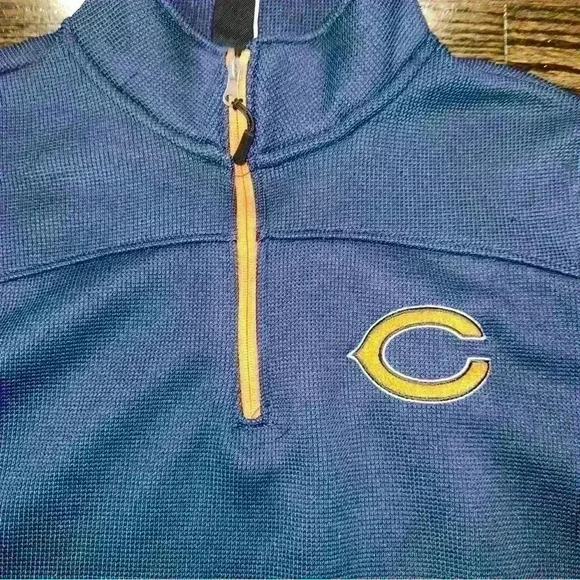 Bears Men's Quarter-Zip Fleece Pullover Sweatshirt w/ Zipper Pockets Size L - Picture 4 of 5